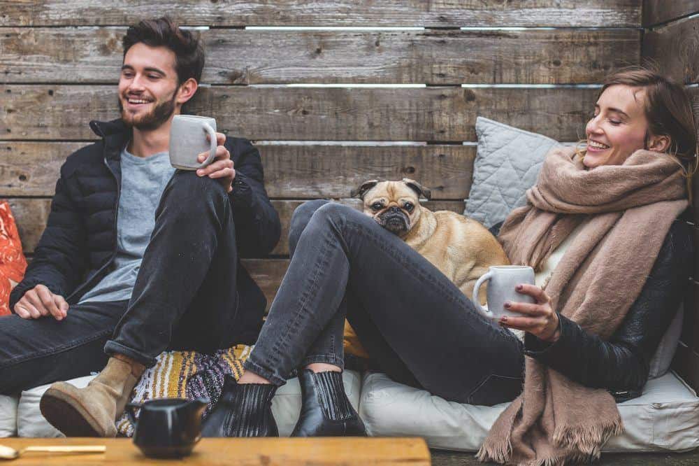 Couple and a Dog